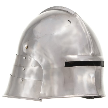 Casque de chevalier médiéval antique pour GN Argenté Acier 