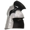 Casque de chevalier médiéval antique pour GN Argenté Acier 