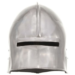 Casque de chevalier médiéval antique pour GN Argenté Acier 