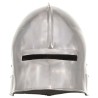 Casque de chevalier médiéval antique pour GN Argenté Acier 