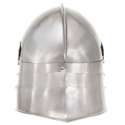 Casque de chevalier médiéval antique pour GN Argenté Acier 
