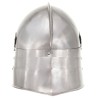 Casque de chevalier médiéval antique pour GN Argenté Acier 