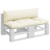 Coussins de palette lot de 2 sable tissu 