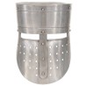 Casque de chevalier médiéval antique pour GN Argenté Acier 