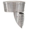 Casque de chevalier médiéval antique pour GN Argenté Acier 