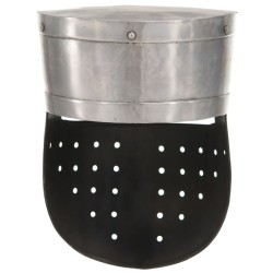 Casque de chevalier médiéval antique pour GN Argenté Acier 