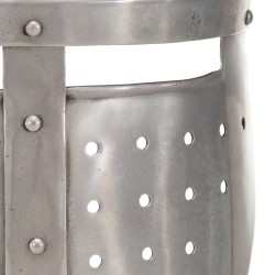 Casque de chevalier médiéval antique pour GN Argenté Acier 