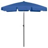 Parasol de plage bleu azuré 180x120 cm 