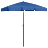 Parasol de plage bleu azuré 180x120 cm 