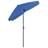 Parasol de plage bleu azuré 180x120 cm 
