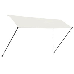 Auvent rétractable avec LED 400x150 cm Crème 