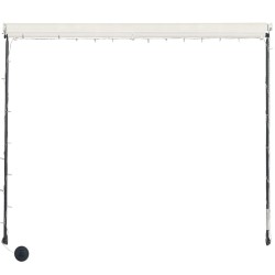 Auvent rétractable avec LED 400x150 cm Crème 