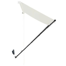 Auvent rétractable avec LED 400x150 cm Crème 