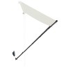Auvent rétractable avec LED 400x150 cm Crème 