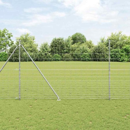 Clôture de champs 1,6x25 m en acier galvanisé 