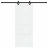 Porte Coulissante avec Kit Matériel 'ORKDAL'en Bois Massif de Pin Blanc 