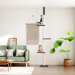 Arbre à chat du sol au plafond Gris foncé 267,5-297,5 cm 