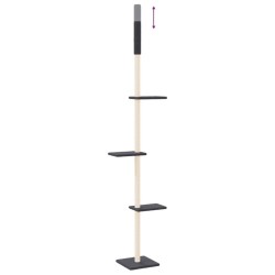 Arbre à chat du sol au plafond Gris foncé 267,5-297,5 cm 