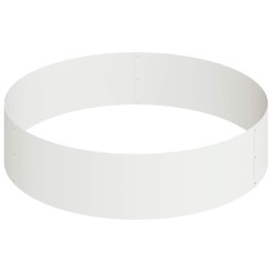 Grand pot en métal Acier/Blanc Acier revêtu de poudre Grand 