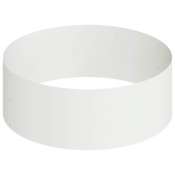 Grand pot en métal Acier/Blanc Acier revêtu de poudre Grand 
