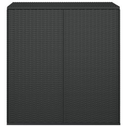 Boîte à coussins de jardin Résine tressée 100x49x103,5 cm Noir 