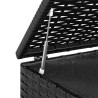 Boîte à coussins de jardin Résine tressée 100x49x103,5 cm Noir 