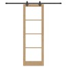 Porte coulissante avec matériel 78x232 cm en bois massif de pin 