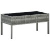 Table de jardin Gris 75x40x37 cm Résine tressée 