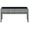 Table de jardin Gris 75x40x37 cm Résine tressée 