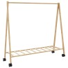 Porte-vêtements et étagères et roulettes 106x34x106,5cm bambou 