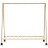 Porte-vêtements et étagères et roulettes 106x34x106,5cm bambou 