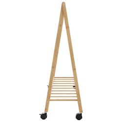 Porte-vêtements et étagères et roulettes 106x34x106,5cm bambou 