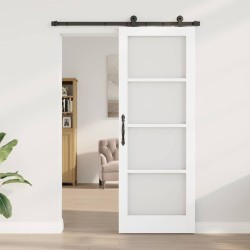 Porte coulissante avec kit de quincaillerie 'ORKDAL'blanche 78x211 cm 