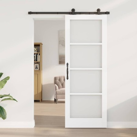 Porte coulissante avec kit de quincaillerie 'ORKDAL'blanche 78x211 cm 