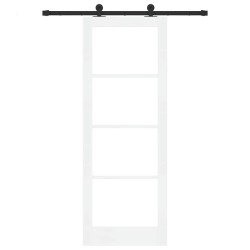 Porte coulissante avec kit de quincaillerie 'ORKDAL'blanche 78x211 cm 