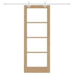Porte coulissante avec matériel compris 78x202 cm en bois massif de pin 