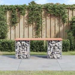 Banc de jardin design gabion 103x31x42cm bois massif de douglas 