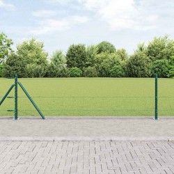 Clôture Hexagonale Verte 0,6x10 m Acier 