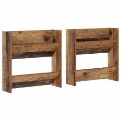 Cabinets à chaussures muraux 2 pcs Vieux bois 60 x 18 x 60 cm 