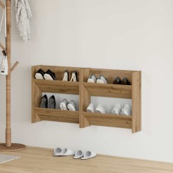 Cabinets à chaussures muraux avec étagère Autre 2 pcs chêne artisanal 