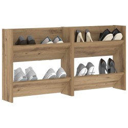Cabinets à chaussures muraux avec étagère Autre 2 pcs chêne artisanal 