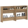 Cabinets à chaussures muraux avec étagère Autre 2 pcs chêne artisanal 