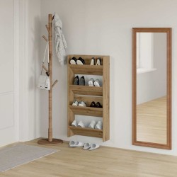 Cabinets à chaussures muraux avec étagère Autre 2 pcs chêne artisanal 