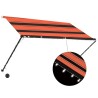 Auvent rétractable avec LED 250x150 cm Orange et marron 