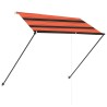 Auvent rétractable avec LED 250x150 cm Orange et marron 