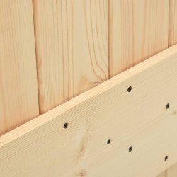 Porte coulissante et kit de quincaillerie 80x210 cm pin massif 
