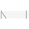Kit de Poteaux de Clôture en Métal Gris Set de 2 Métal 10 x 0.5 m 