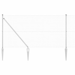 Ensemble de poteaux de clôture 2 pièces Acier galvanisé 25 x 1 m 