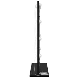 Miroir de coiffeuse avec lumières LED Chêne noir 70x50x18 cm 