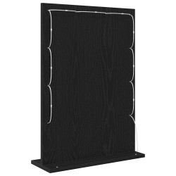 Miroir de coiffeuse avec lumières LED Chêne noir 70x50x18 cm 